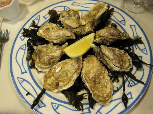 Oysters from Cancale, at L'Ancrage in St-Malo.