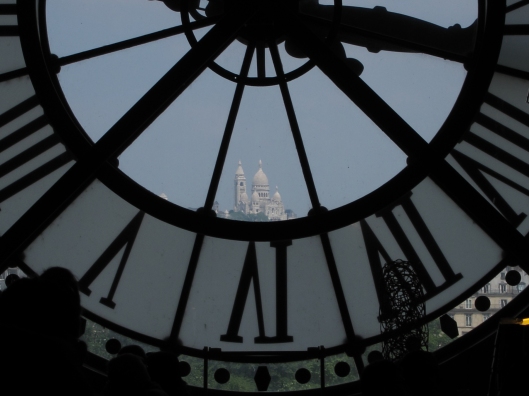 A favorite glimpse of Sacré Coeur from the café of the Musée d'Orsay.